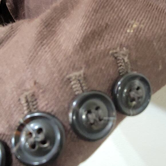 Zara Basic Jacket L Brown Ramie Linen Like Texture Large Blazer Belted Back - Picture 5 of 10